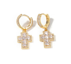 GRACE CROSS EARRINGS