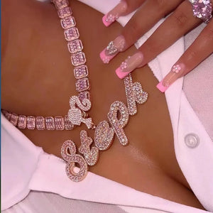 PINK FASHIONISTA CUSTOM NECKLACE