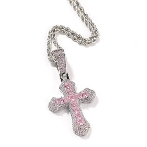 Trinity Gem Cross Necklace