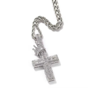 Crowned Victory Cross Necklace