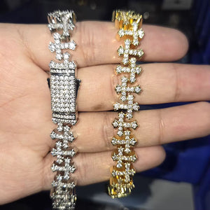 ANCHORED CROSS LINK BRACELET