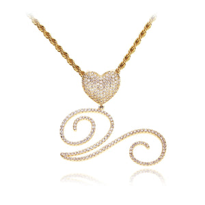 MONOGRAMED INITIAL CHARM NECKLACE