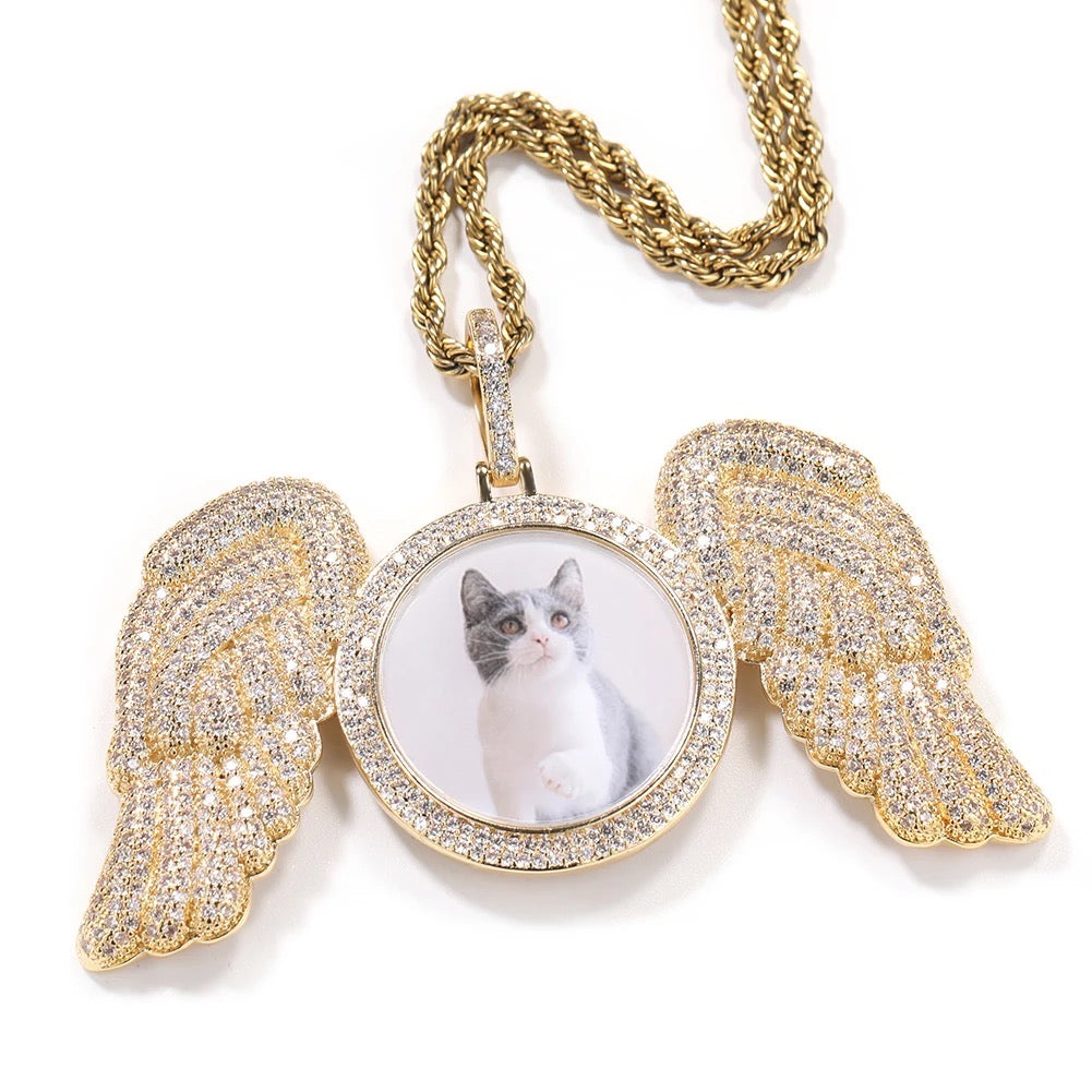 GUARDIAN ANGEL CUSTOM PHOTO NECKLACE