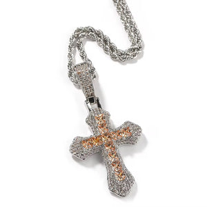 Trinity Gem Cross Necklace