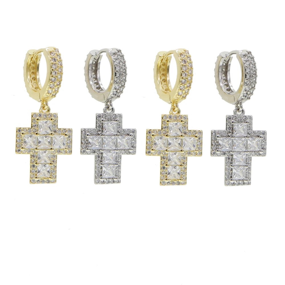 GRACE CROSS EARRINGS