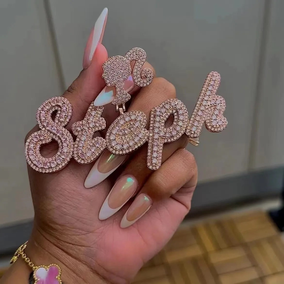 PINK FASHIONISTA CUSTOM NECKLACE