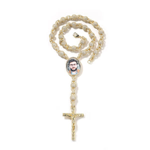 Crowned  Crucifix Custom Photo Necklace