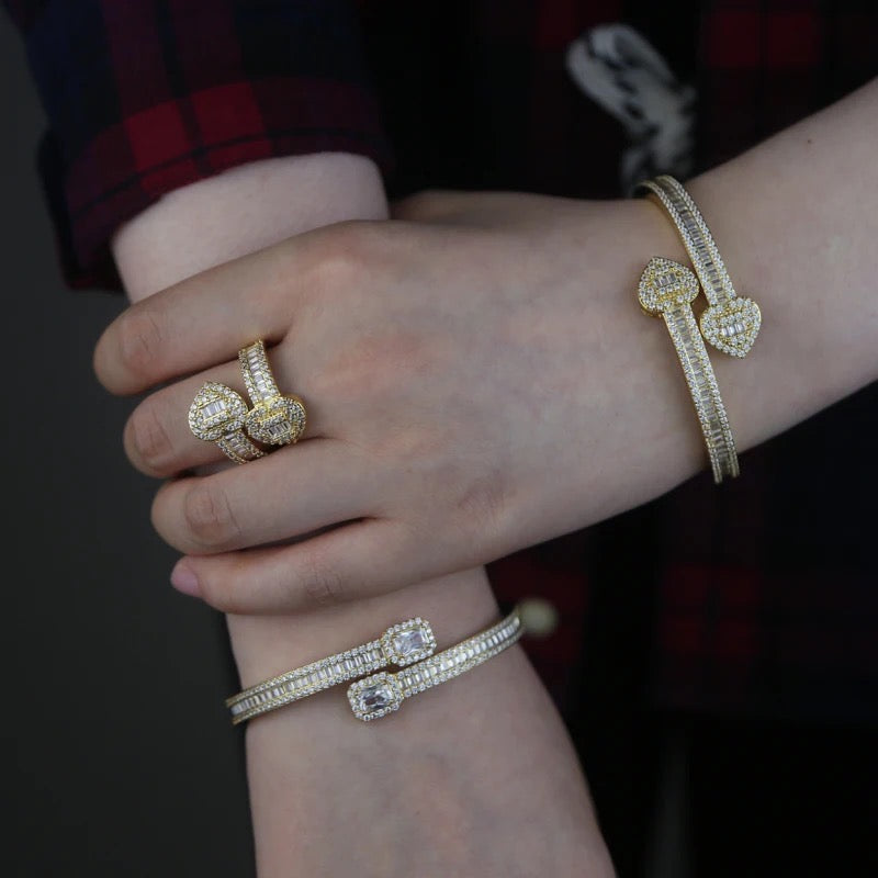 LOVE KNOT BRACELET & RING SET