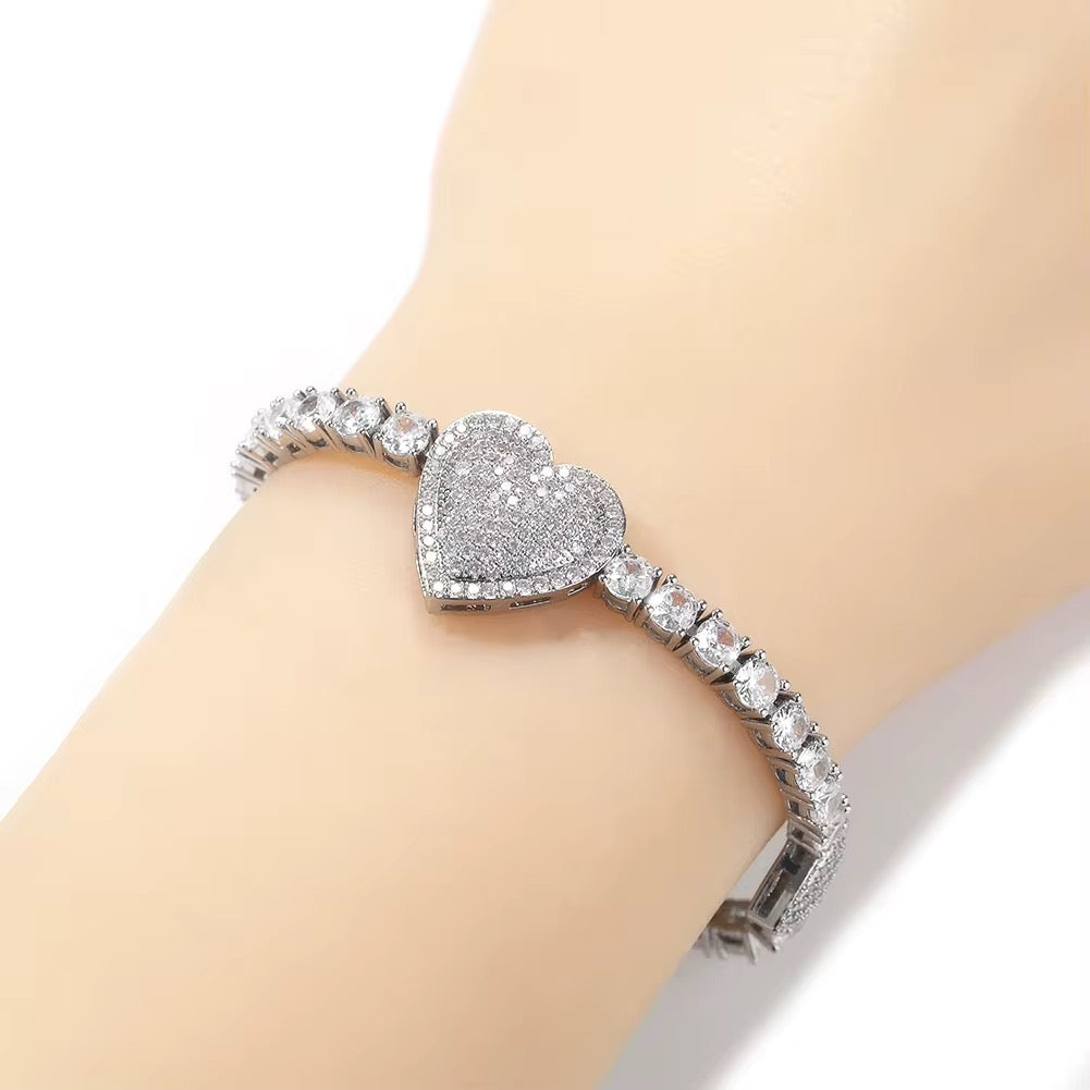 FOLLOW YOUR HEART TENNIS BRACELET