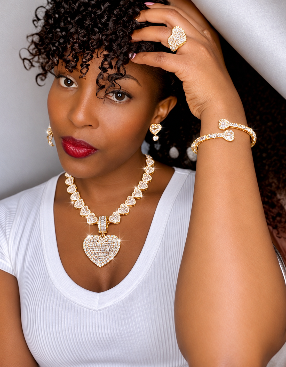 GOLD MILLIONAIRE NECKLACE SET