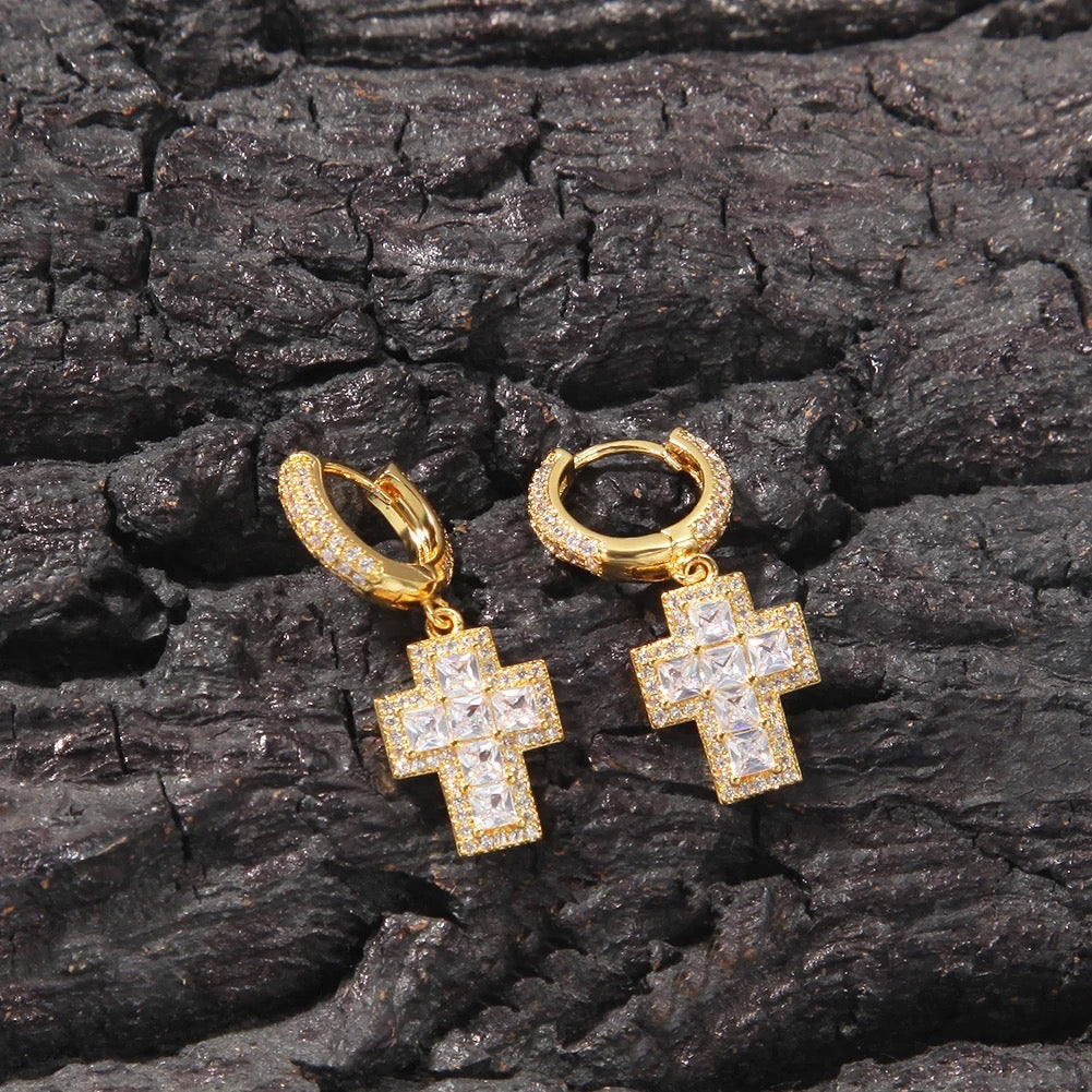 GRACE CROSS EARRINGS