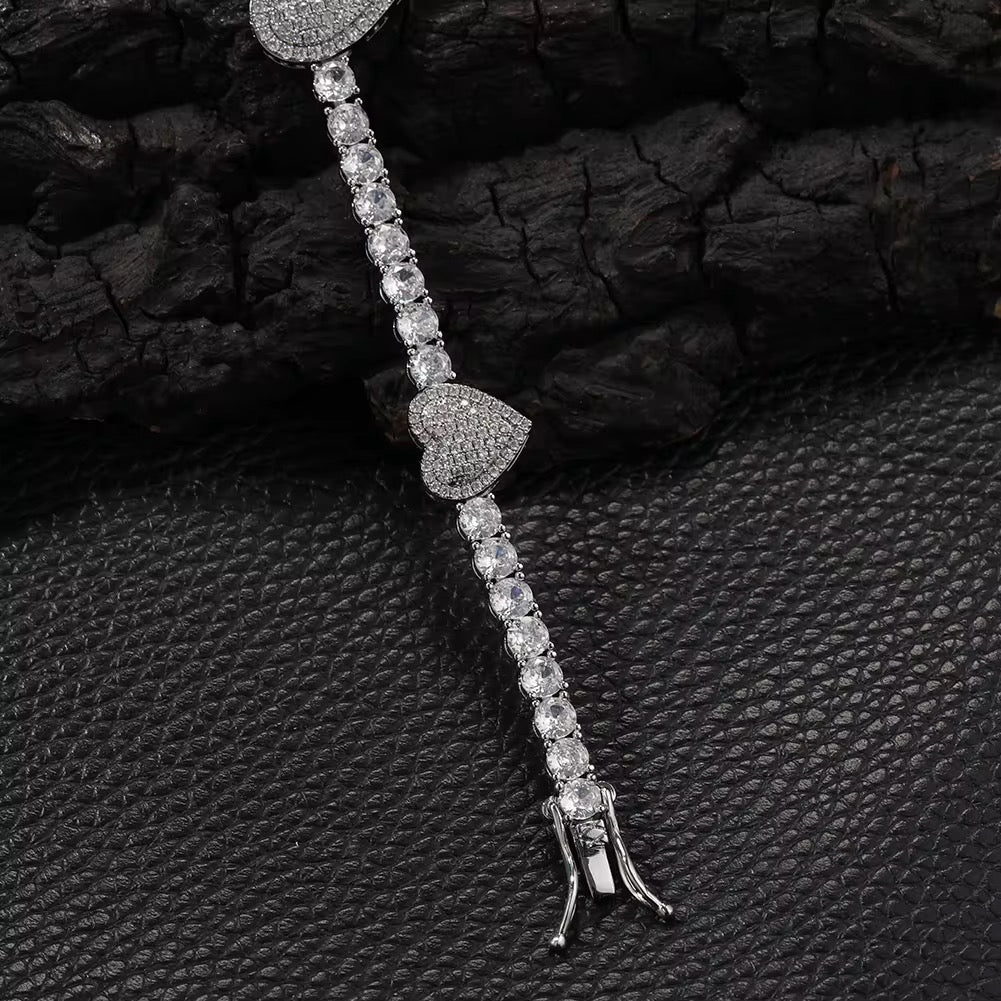 FOLLOW YOUR HEART TENNIS BRACELET
