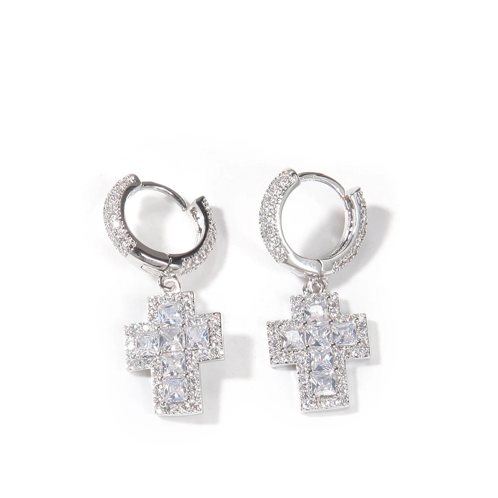 GRACE CROSS EARRINGS