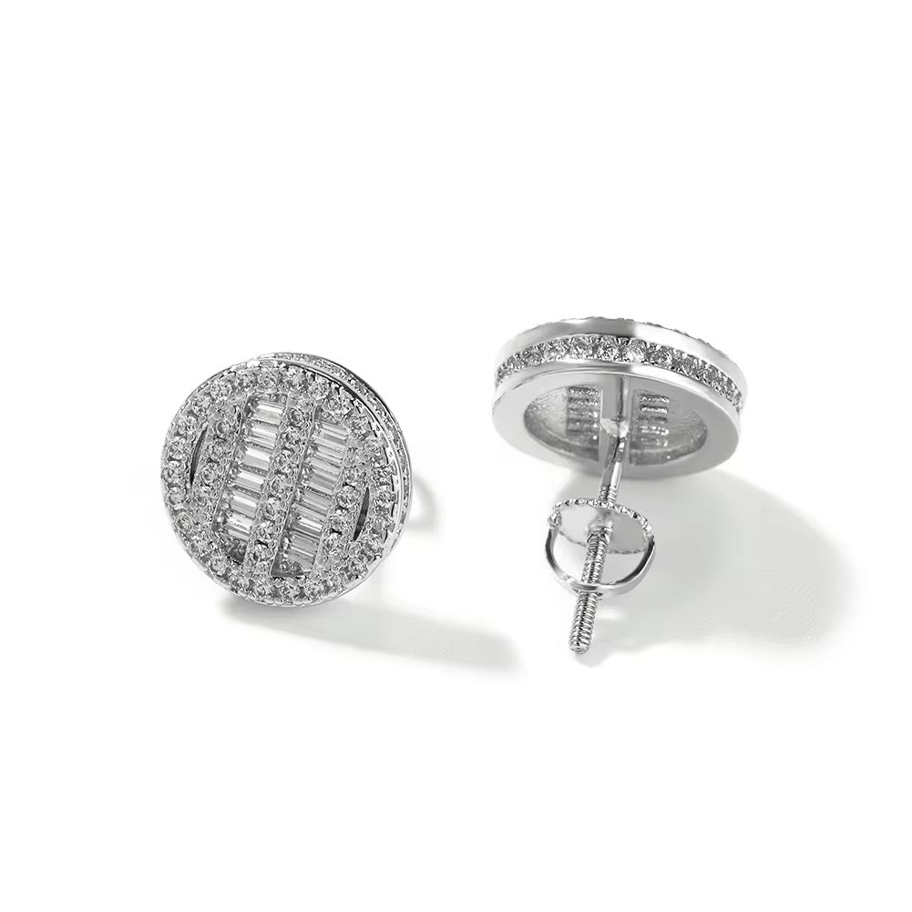 18K HALO GOLD STUDS