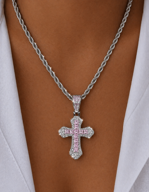 Trinity Gem Cross Necklace
