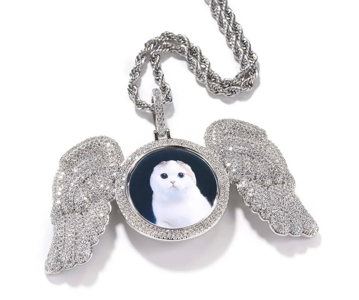 GUARDIAN ANGEL CUSTOM PHOTO NECKLACE
