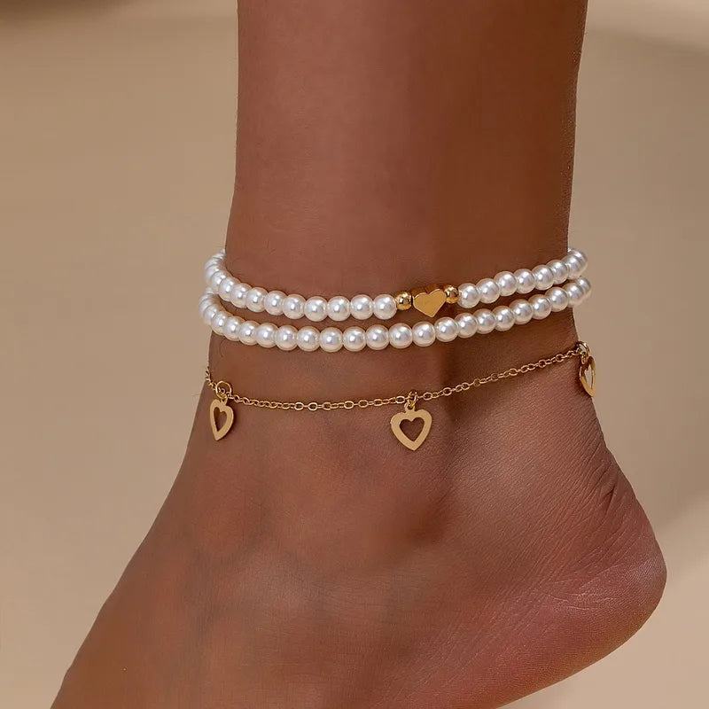 TIMELESS PEARL ANKLET SET