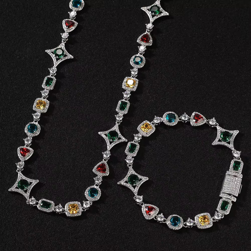 AURORA GEMSTONE  NECKLACE SET