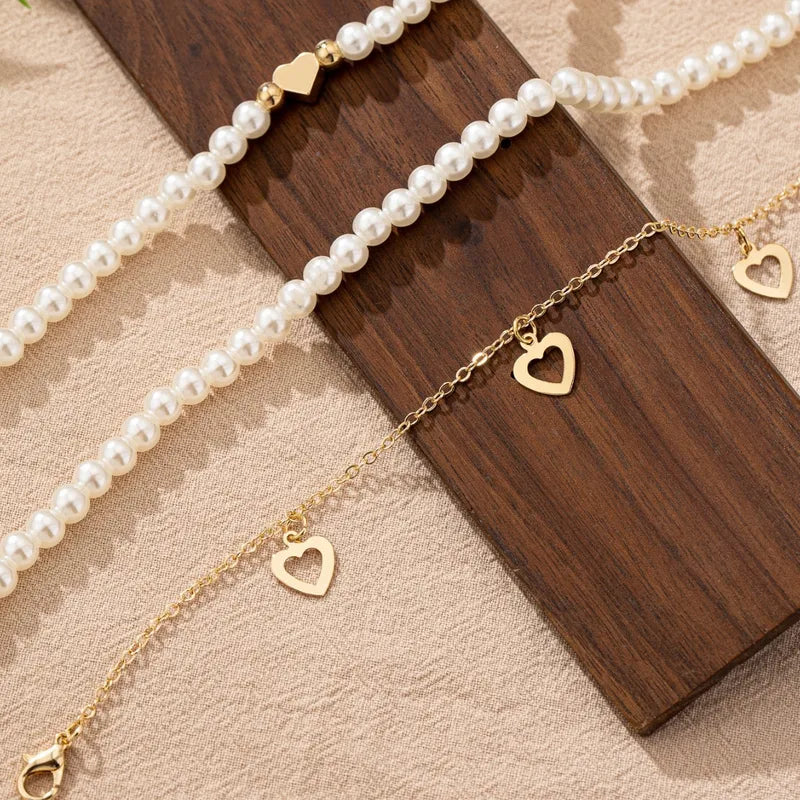 TIMELESS PEARL ANKLET SET