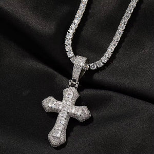 Trinity Gem Cross Necklace