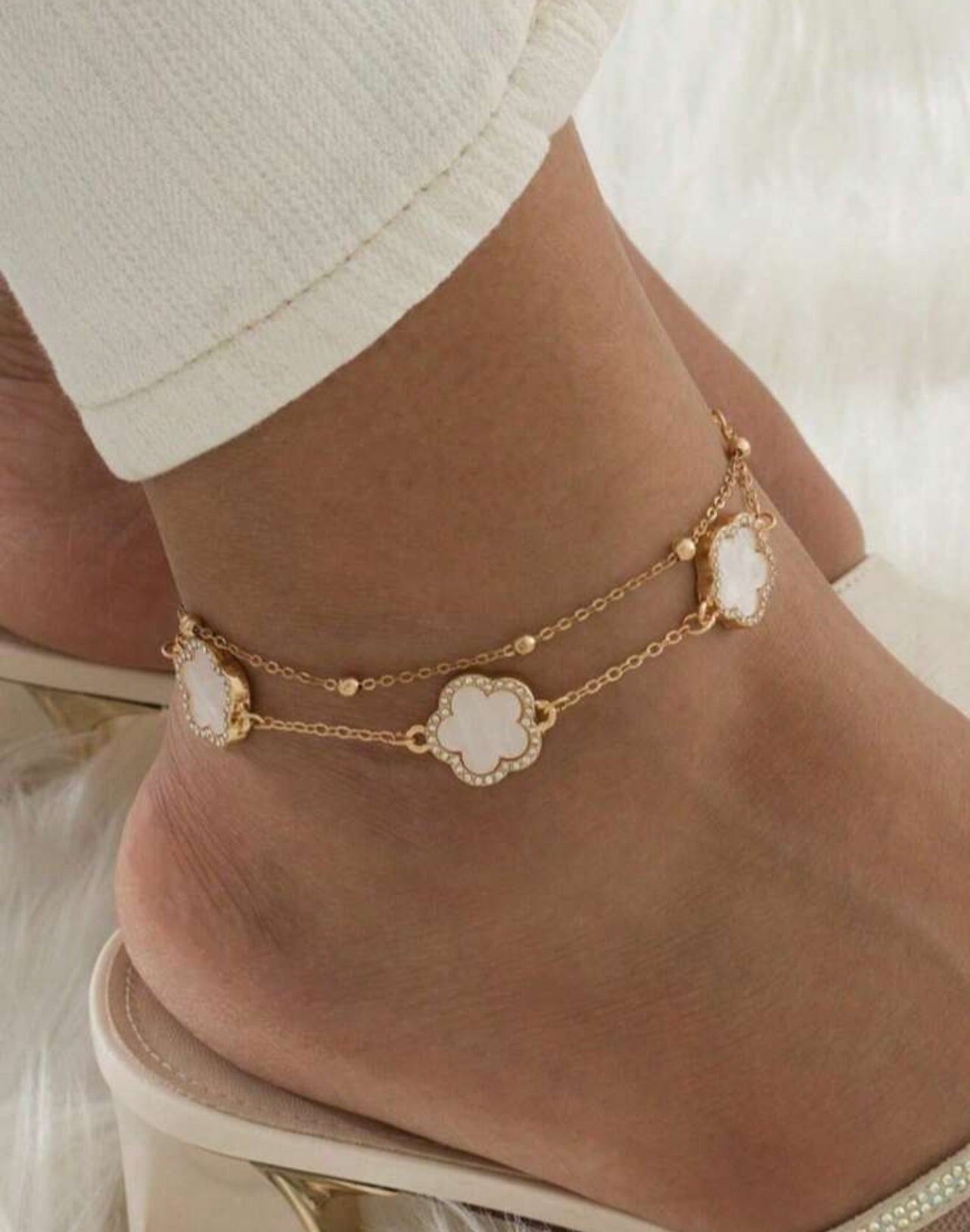 CLOVER LAYERED ANKLET