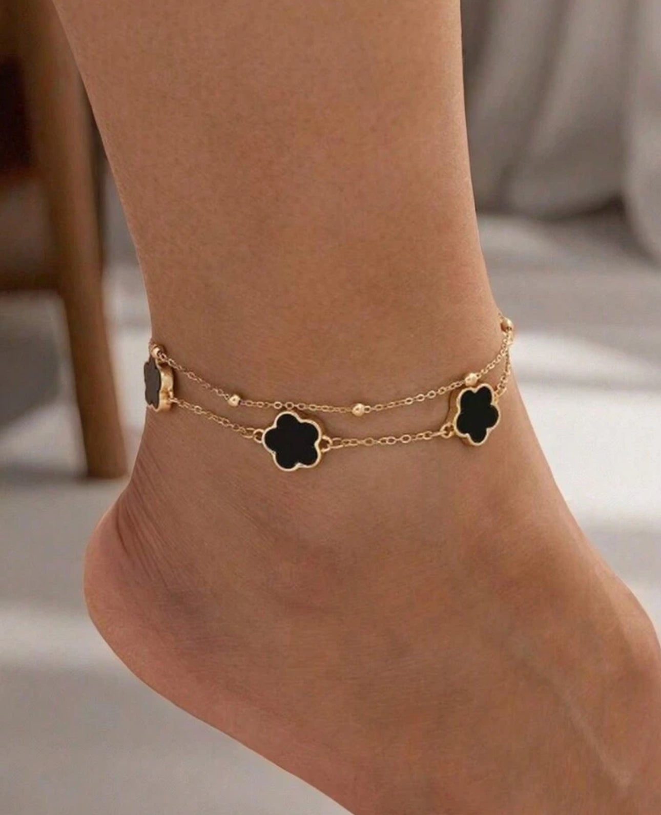 CLOVER LAYERED ANKLET