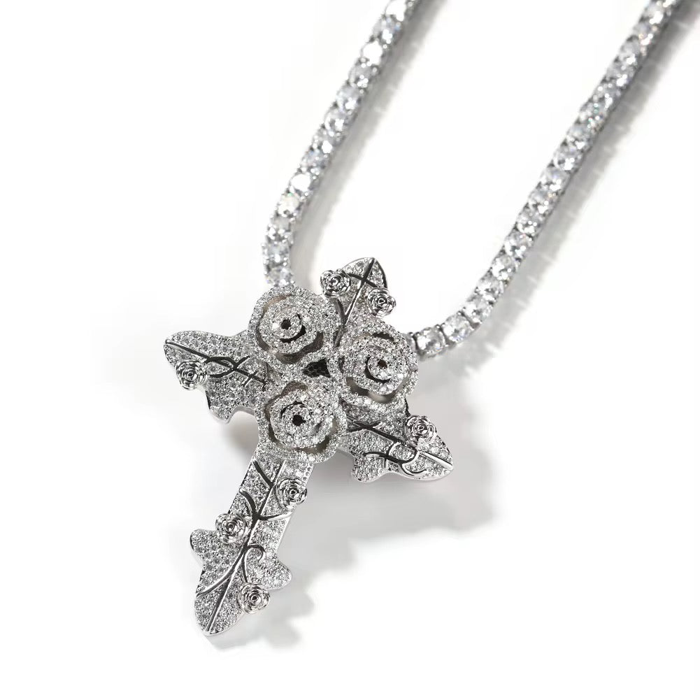 Blooming Faith Cross Necklace