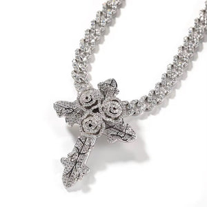 Blooming Faith Cross Necklace