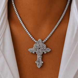 Blooming Faith Cross Necklace