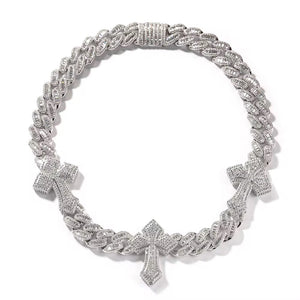 Divine Drip Cross Cuban Necklace