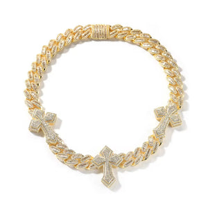 Divine Drip Cross Cuban Necklace