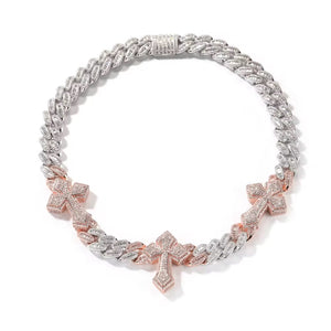 Divine Drip Cross Cuban Necklace
