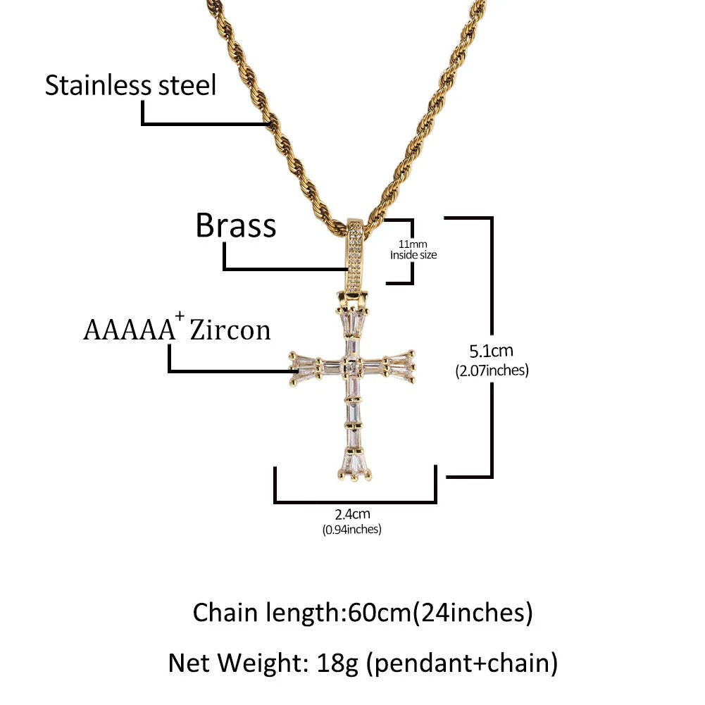 DIVINE CROSS CHARM NECKLACE