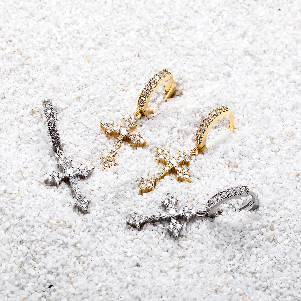 REVERENT CROSS EARRINGS