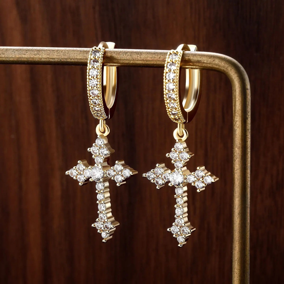 REVERENT CROSS EARRINGS