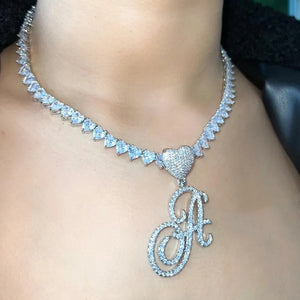 SILVER PERSONALIZED INITIAL ELEGANCE NECKLACE