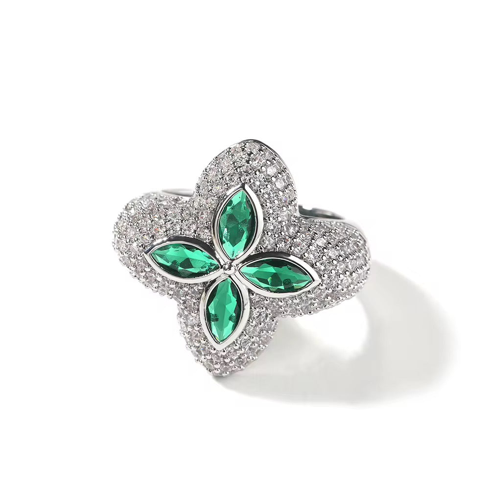 JADE CLOVER RING
