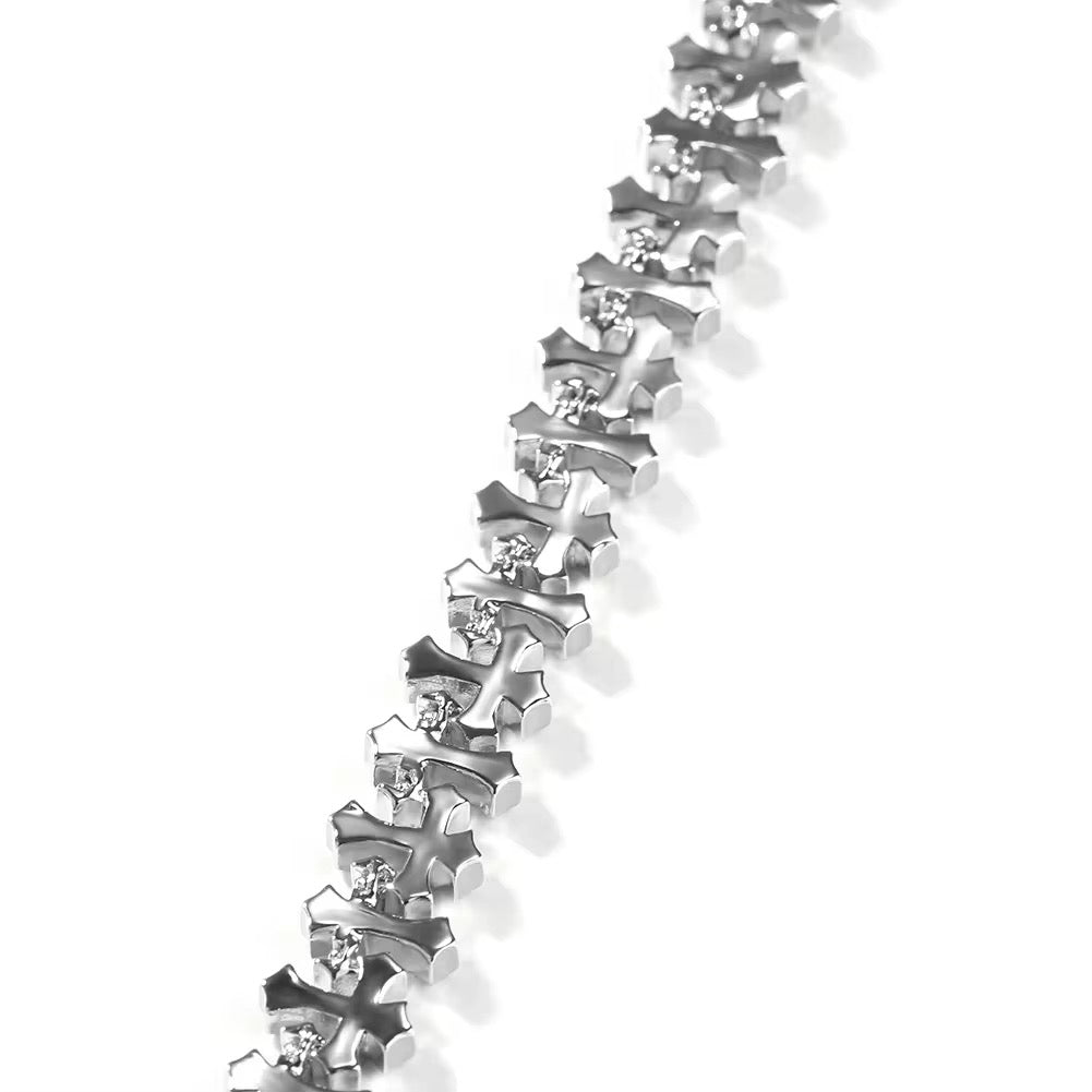 ANCHORED CROSS LINK BRACELET