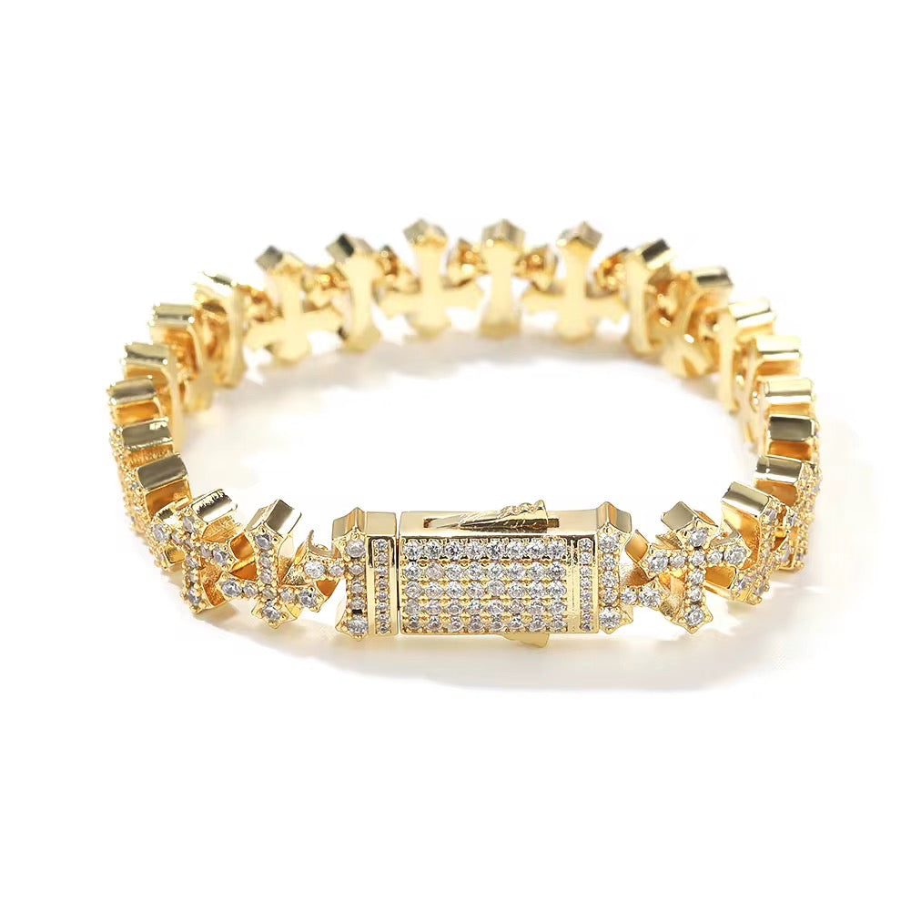 ANCHORED CROSS LINK BRACELET