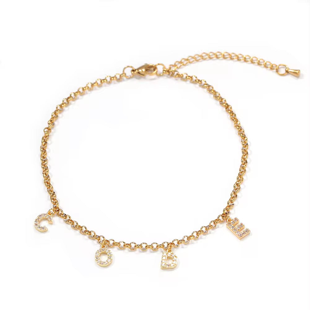 Cherished Custom Name Anklet