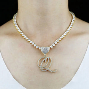 GOLD PERSONALIZED INITIAL ELEGANCE NECKLACE