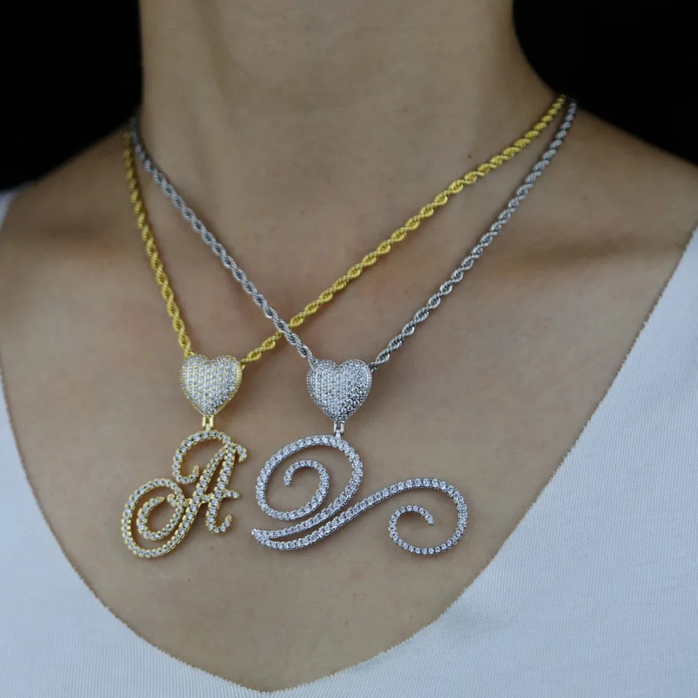 MONOGRAMED INITIAL CHARM NECKLACE