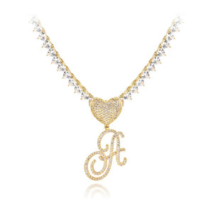 GOLD PERSONALIZED INITIAL ELEGANCE NECKLACE