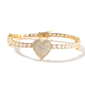 FOLLOW YOUR HEART TENNIS BRACELET